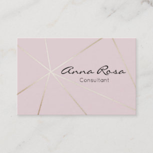 *~* Geometrische Trendy Roos Goud Modern Folie Roz Visitekaartje