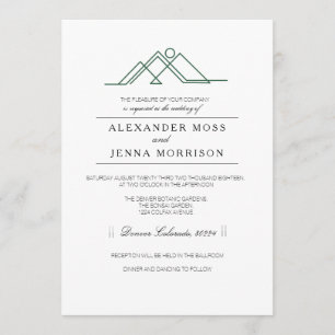 Geometrische Tribal Mountain Groen Blauw Kaart