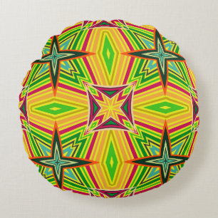 Geometrische tribale patroon. Naadloze etnische a Rond Kussen