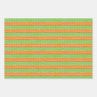Geometrische Tribale Retro Midden-Eeuwse Patroon Inpakpapier Vel