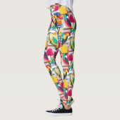Geometrische tropische vogels leggings (Links)