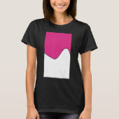 Geometrische Two Tone Wave Pattern Deep Cerise en T-shirt (Voorkant)