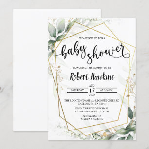 Geometrische uitnodiging tot het Baby shower