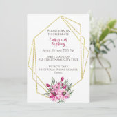 Geometrische uitnodiging voor de geboorte (Staand voorkant)