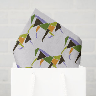 Geometrische Unicorn Modern Abstract Tangram Dier Tissuepapier