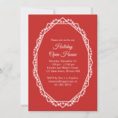 Geometrische vakantie Sparkle Open House Red Kaart (Voorkant)