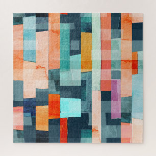 Geometrische veelkleurige strepen, trendy patroon. legpuzzel