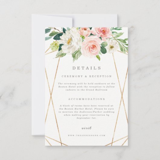 Geometrische veer Romance Details Kaart (Voorkant)