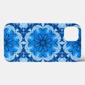 Geometrische ventilatorpatronen in Cerulean & Ligh Case-Mate iPhone Case (Achterkant (horizontaal))