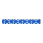 Geometrische ventilatorpatronen in kobalt Blue en  Lint (Voorkant)