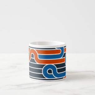 Geometrische verdraaide lijnen espresso kop