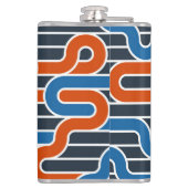 Geometrische verdraaide lijnen  heupfles (Achterkant)