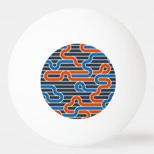 Geometrische verdraaide lijnen pingpongballen