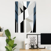 Geometrische Verticaliteit Poster (Thuiskantoor)