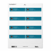 Geometrische verzendlabels voor zakelijke Logo Etiket (Full Sheet)