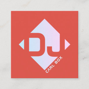 geometrische vetbedekking met roboïde vierkante visitekaartje