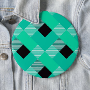 Geometrische vierkant afwijking 10 ronde button 6,0 cm