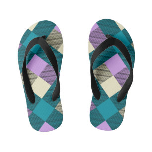 Geometrische vierkante abstractie 20 kinder teenslippers