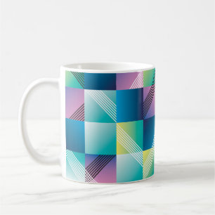 geometrische vierkanten: Abstract patroon Koffiemok
