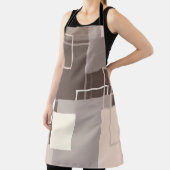 Geometrische vierkanten - Chocolade en Crème Schort (Insitu)