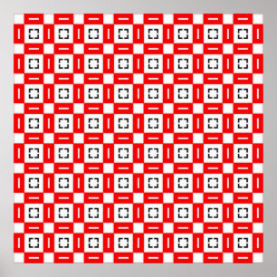 Geometrische vierkanten en rechthoekige patronen poster