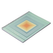 geometrische vierkanten (lichtblauw en geel) notitieboek (Linkerzijde)