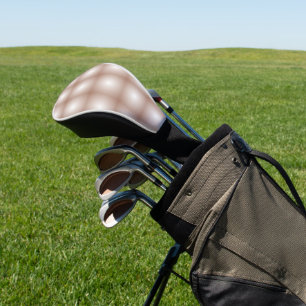 Geometrische vierkanten met Mocha Mousse Gradient Golfheadcover
