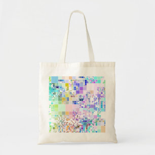 Geometrische vierkanten van pasta tote bag