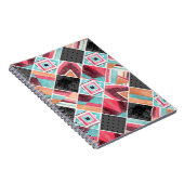 Geometrische vierkanten, waterverf patchwork notitieboek (Rechterzijde)