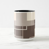 Geometrische vierkantjes - Chocolade Cream Mok (Midden)