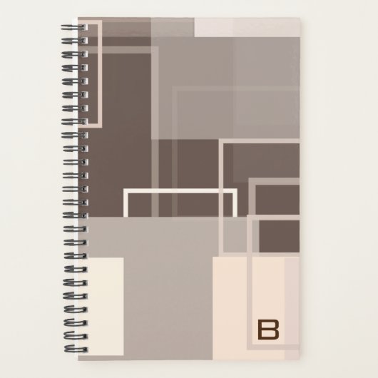 Geometrische vierkantjes - Chocolade Cream Planner (Voorkant)