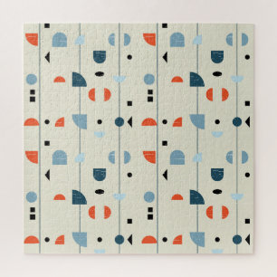 Geometrische vintage: midden-eeuws naadloos patroo legpuzzel