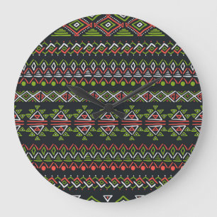 Geometrische vintage: naadloze patroonset. grote klok