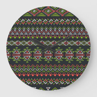 Geometrische vintage: naadloze patroonset. grote klok