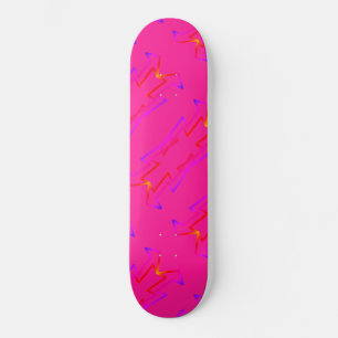 Geometrische vooraf gebouwde complete roze skatebo skateboard