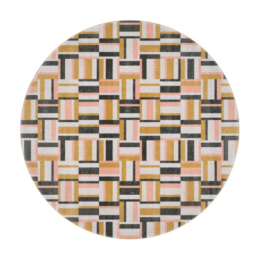 Geometrische vorm Patroon Snijplank (Voorkant)