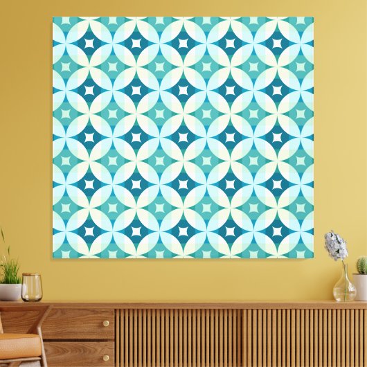 Geometrische vormen,  abstract behang. canvas afdruk (Insitu (Woonkamer))