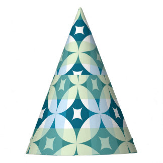 Geometrische vormen,  abstract behang. feesthoedjes