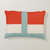 Geometrische vormen Abstract rood grijs Accent Kussen (Achterkant)