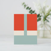 Geometrische vormen Abstract rood grijs Briefkaart (Staand voorkant)