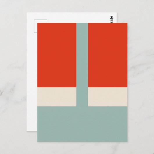 Geometrische vormen Abstract rood grijs Briefkaart (Voorkant / Achterkant)