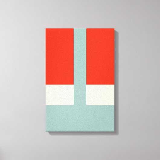 Geometrische vormen Abstract rood grijs Canvas Afdruk (Voorkant)