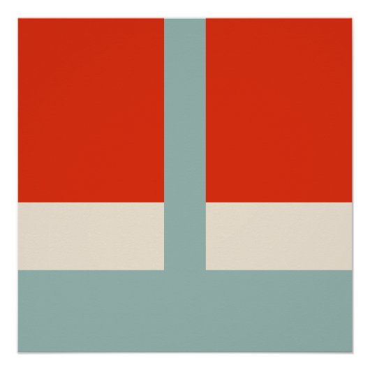 Geometrische vormen Abstract rood grijs Perfect Poster (Voorkant)