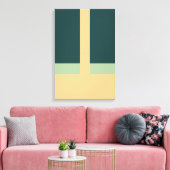 Geometrische vormen Abstracte kunst Groene abrikoo Canvas Afdruk (Insitu (Woonkamer))