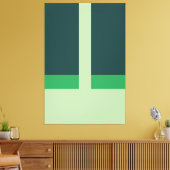Geometrische vormen Abstracte kunst Groene kleuren Canvas Afdruk (Insitu (Woonkamer))