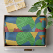 Geometrische vormen collage (heldere kleuren) tissuepapier (Geschenk)