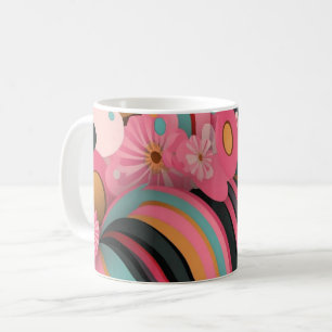 Geometrische Vormen en Felle Kleuren Muur Kunstpri Koffiemok