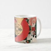 Geometrische Vormen en Felle Kleuren Muur Kunstpri Koffiemok (Voorkant rechts)