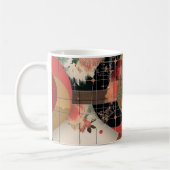 Geometrische Vormen en Felle Kleuren Muur Kunstpri Koffiemok (Links)