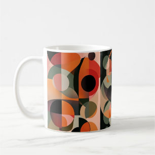 Geometrische Vormen en Levendige Kleuren Muur Kuns Koffiemok